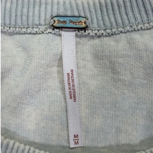 Free People Tiered Midi Dress Cream Beige Raglan Sleeve Boho Size M - Picture 6 of 10